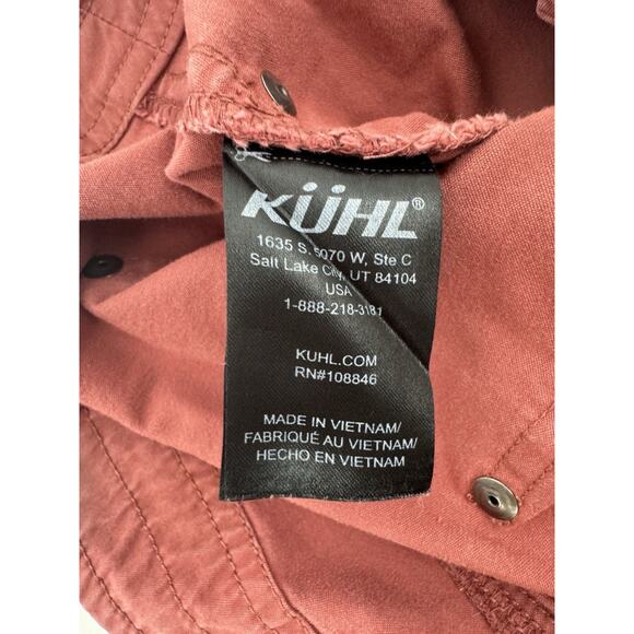 KUHL Womens Free Range Shorts Sz 12 Outdoor Camping Hiking Dusty Red w/ Pockets - Picture 10 of 10